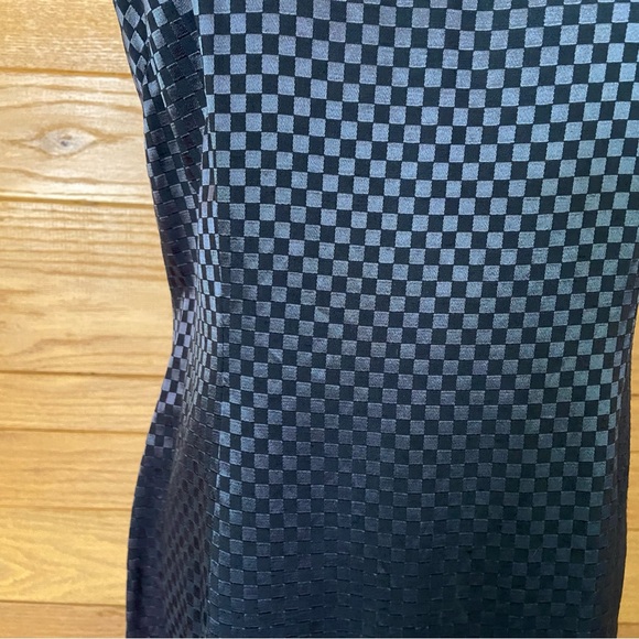 Vintage 90s Y2K All That Jazz black metallic checkered print mini dress - Picture 2 of 6